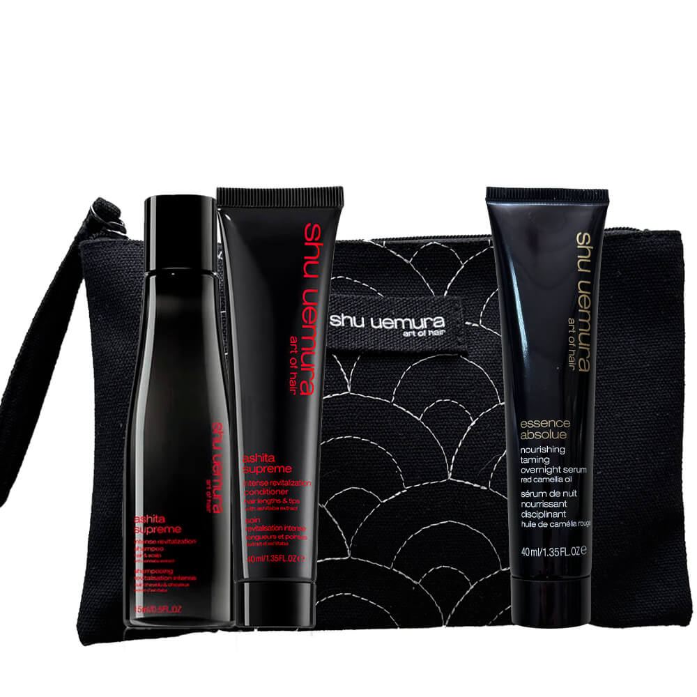 Shu Uemura Ashita Supreme Travel Kit With Essence Absolue Overnight Serum