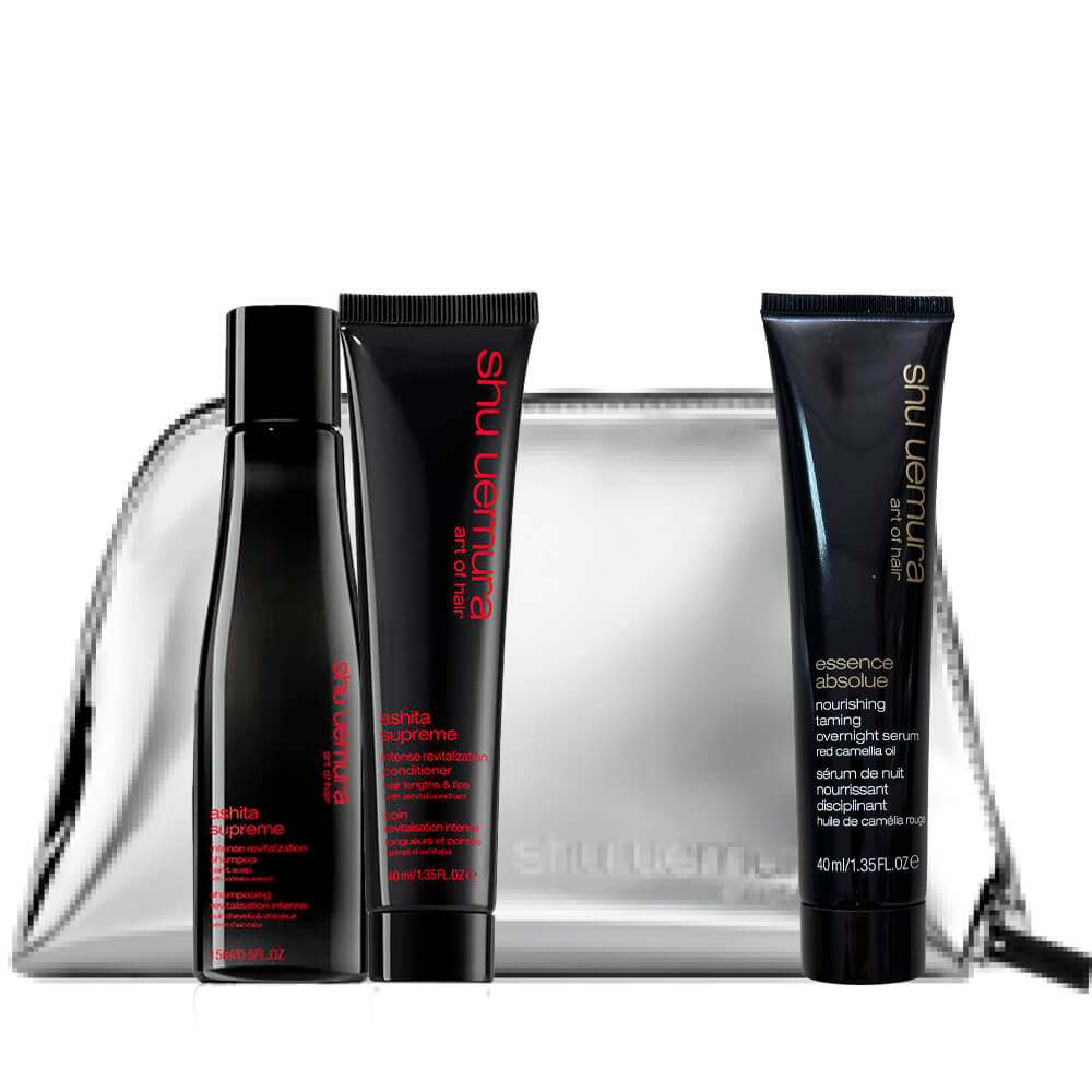 Shu Uemura Ashita Supreme Travel Kit With Essence Absolue Overnight Serum