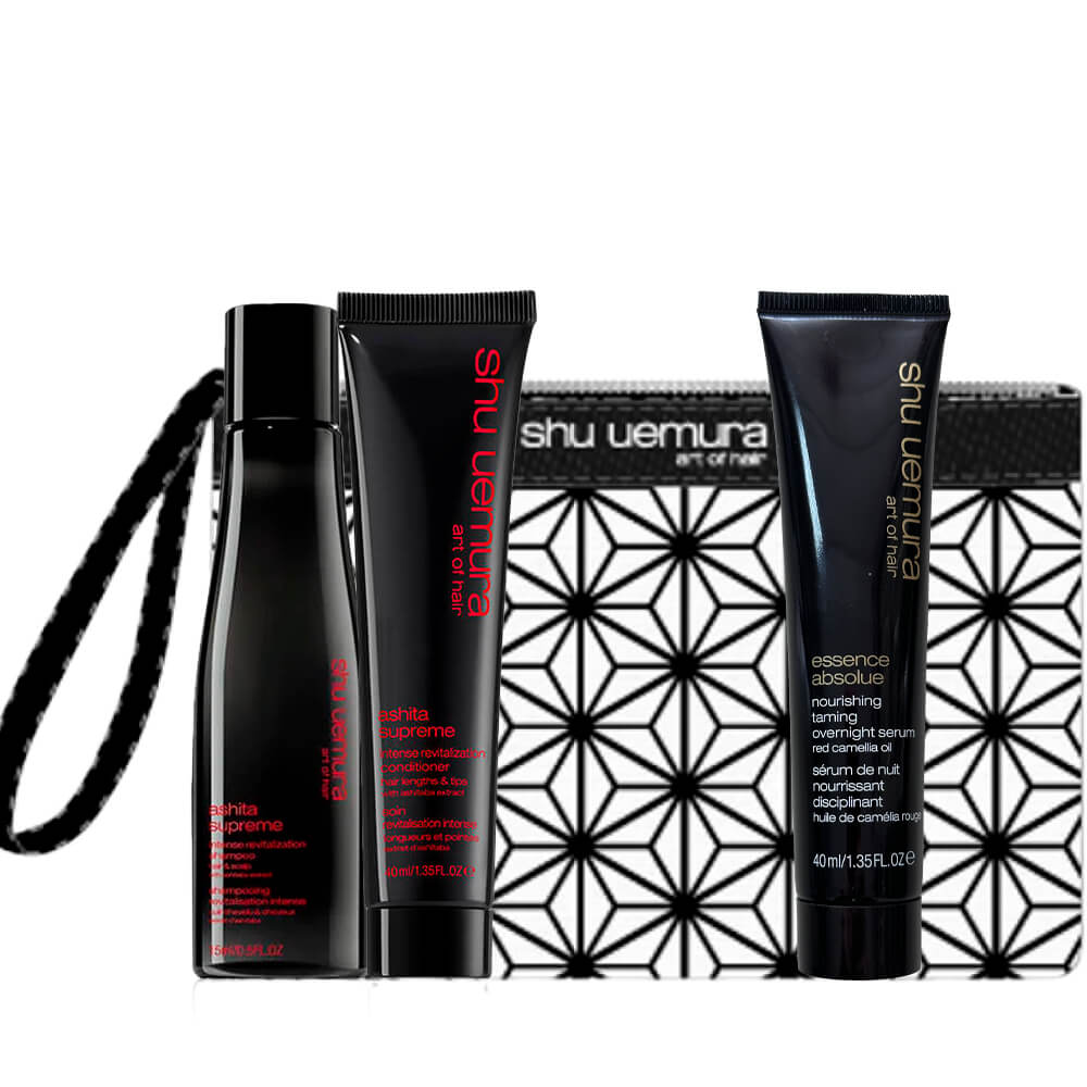 Shu Uemura Ashita Supreme Travel Kit With Essence Absolue Overnight Serum